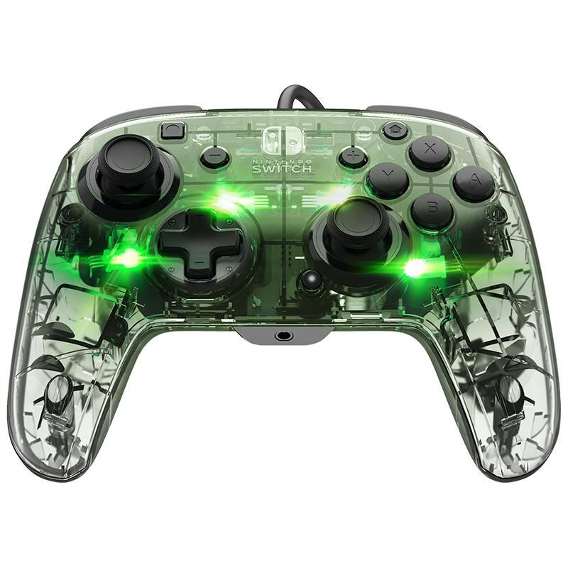 NINTENDO Controller PDP Afterglow Deluxe con cavo per Nintendo Switch trasparente